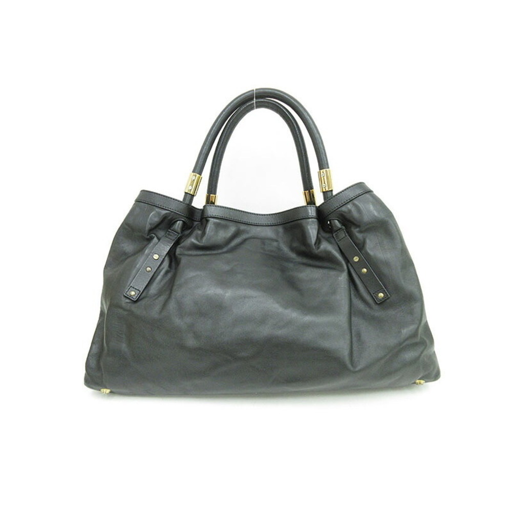 Chloe Bag Leather Shoulder Tote Victoria Black - Picture 1 of 11